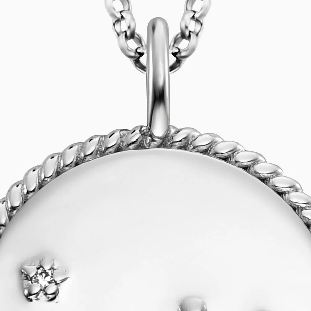 Halskette 925er Silber Widder mit Kraftstein Roter Jaspis und Zirkonia sold by Engelsrufer product image thumbnail 5