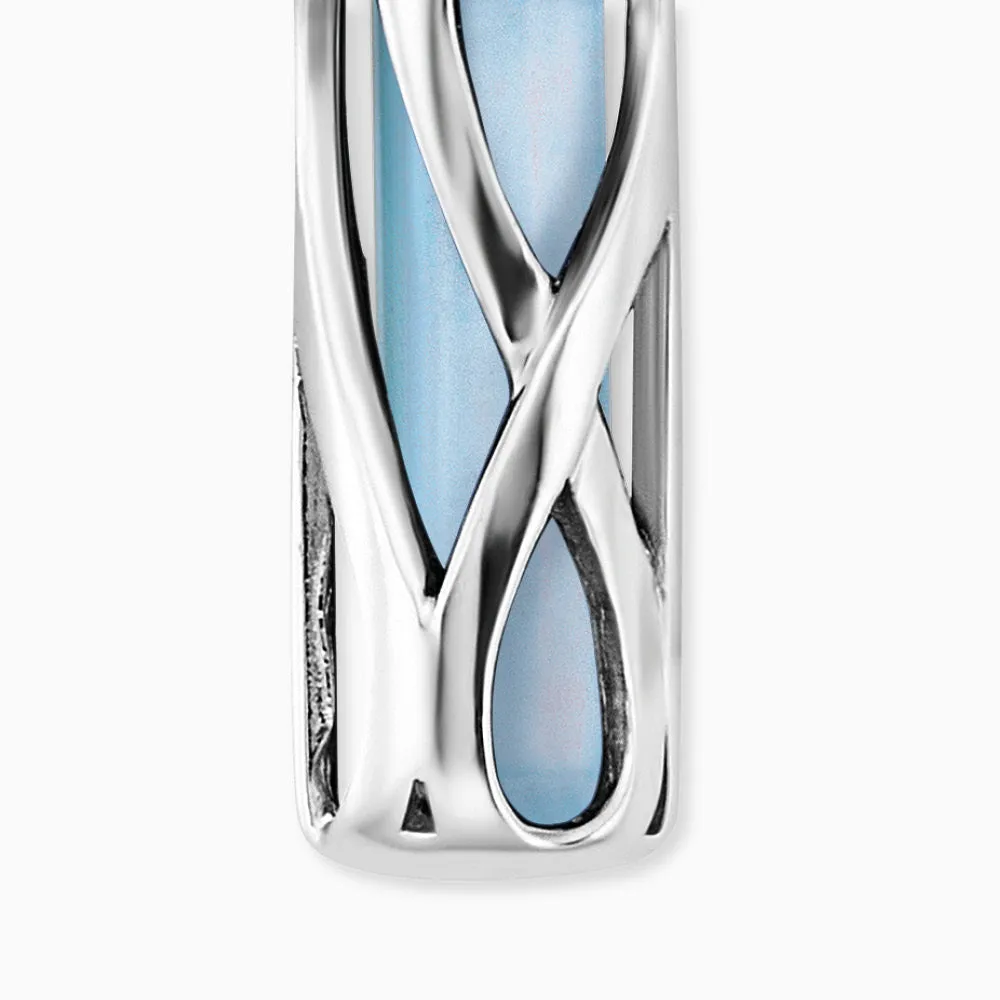 Halskette 925er Silber Powerful Stone mit Kraftstein Blauer Achat Größe S sold by Engelsrufer product image thumbnail 3