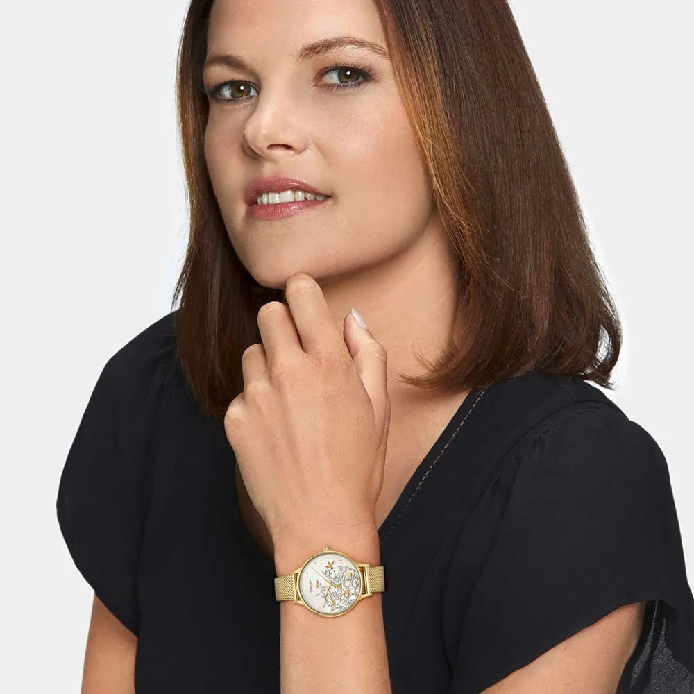 Uhr Edelstahl Lebensbaum mit Mesh-Band Gold sold by Engelsrufer product image thumbnail 4