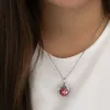 Anhänger 925er Silber Engelsrufer Flügel mit Klangkugel Perlmutt Rot sold by Engelsrufer