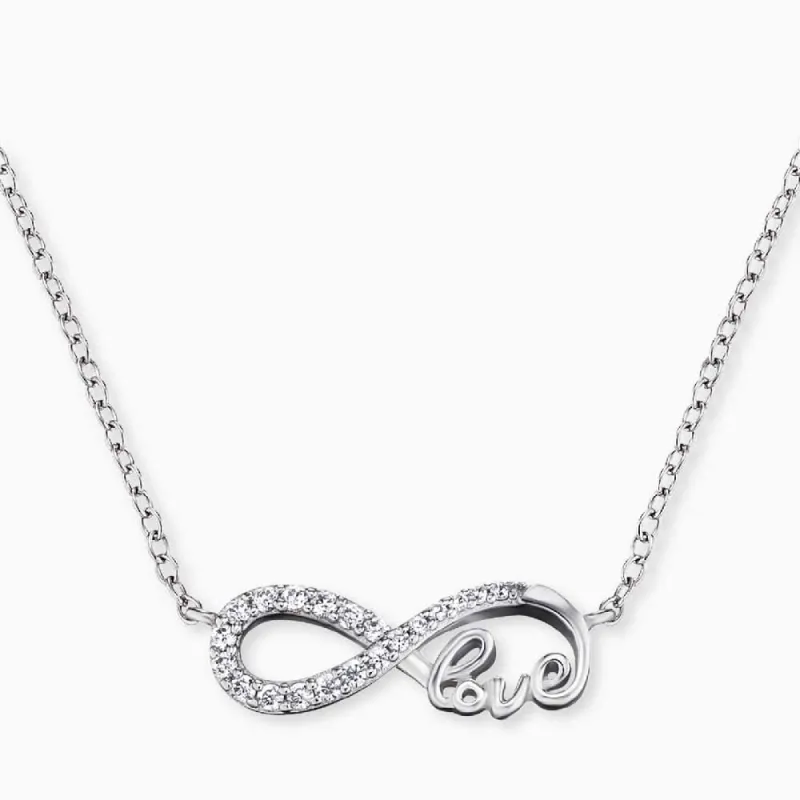Halskette 925er Silber Infinity Love mit Zirkonia sold by Engelsrufer