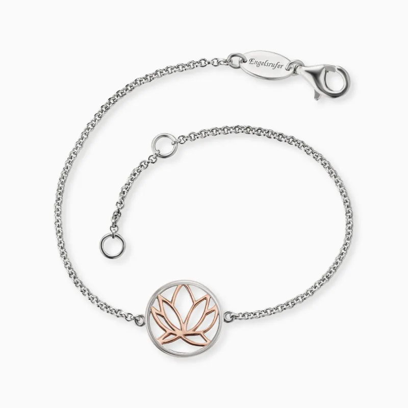 Armband 925er Silber Lotus Bicolor mit Zirkonia sold by Engelsrufer