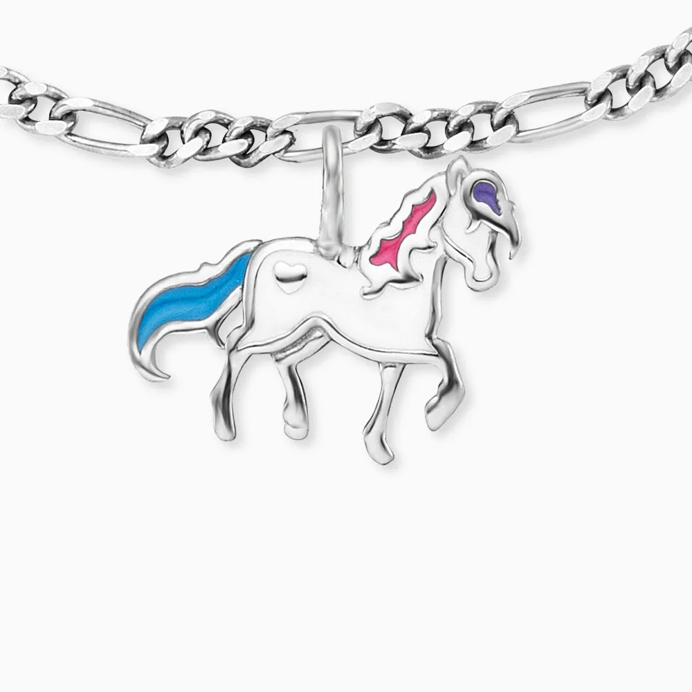 Kinder Armband 925er Silber Pferd mit Emaille sold by Engelsrufer product image thumbnail 2