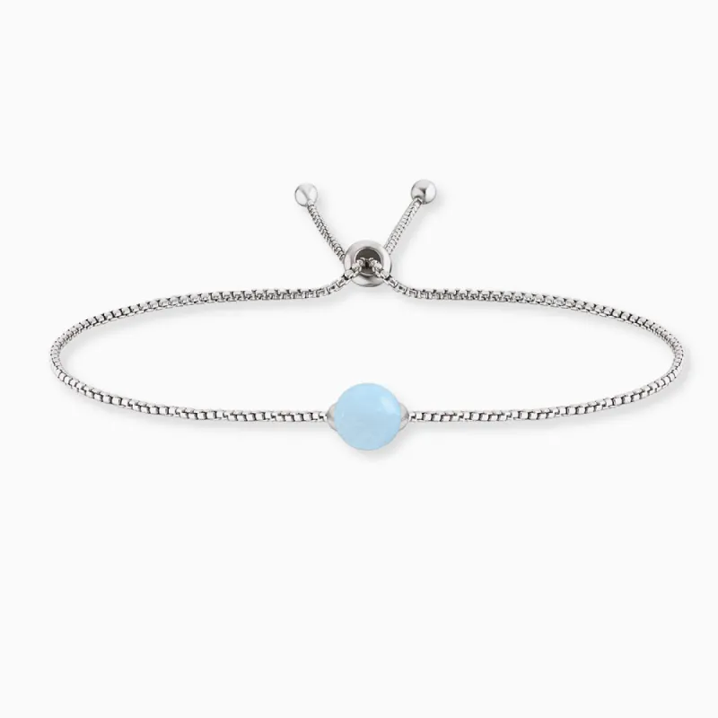 Armband 925er Silber mit Kraftstein Blauer Achat sold by Engelsrufer