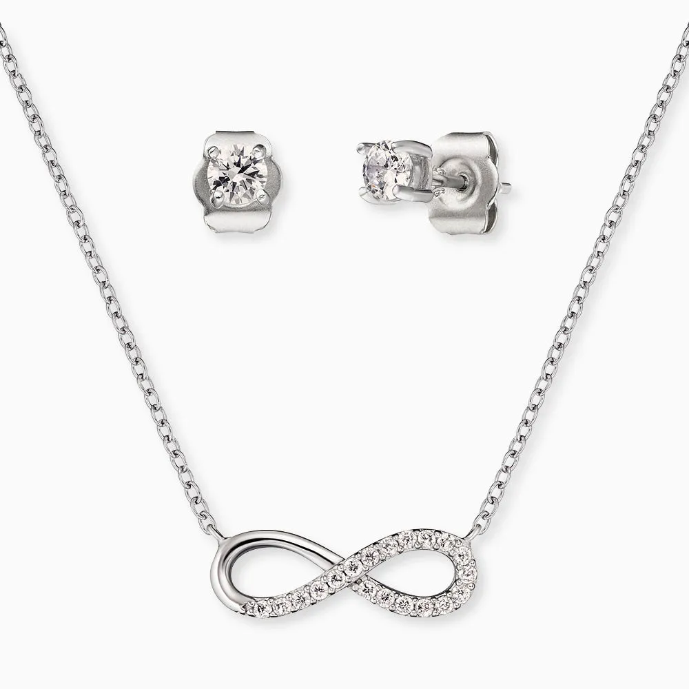 Set Infinity Silber mit Zirkonia sold by Engelsrufer