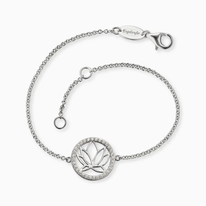 Armband 925er Silber Lotus mit Zirkonia sold by Engelsrufer
