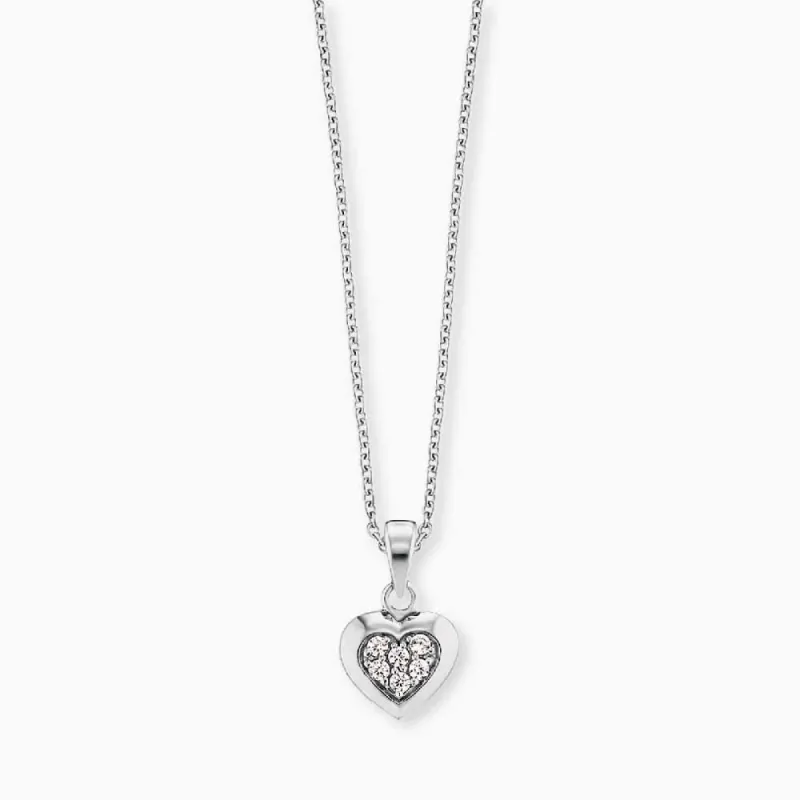 Engelsrufer Kinderkette Mädchen mit Herz Anhänger aus Silber mit Zirkonia sold by Engelsrufer