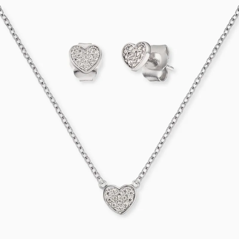Set 7 Herz Silber mit Zirkonia sold by Engelsrufer