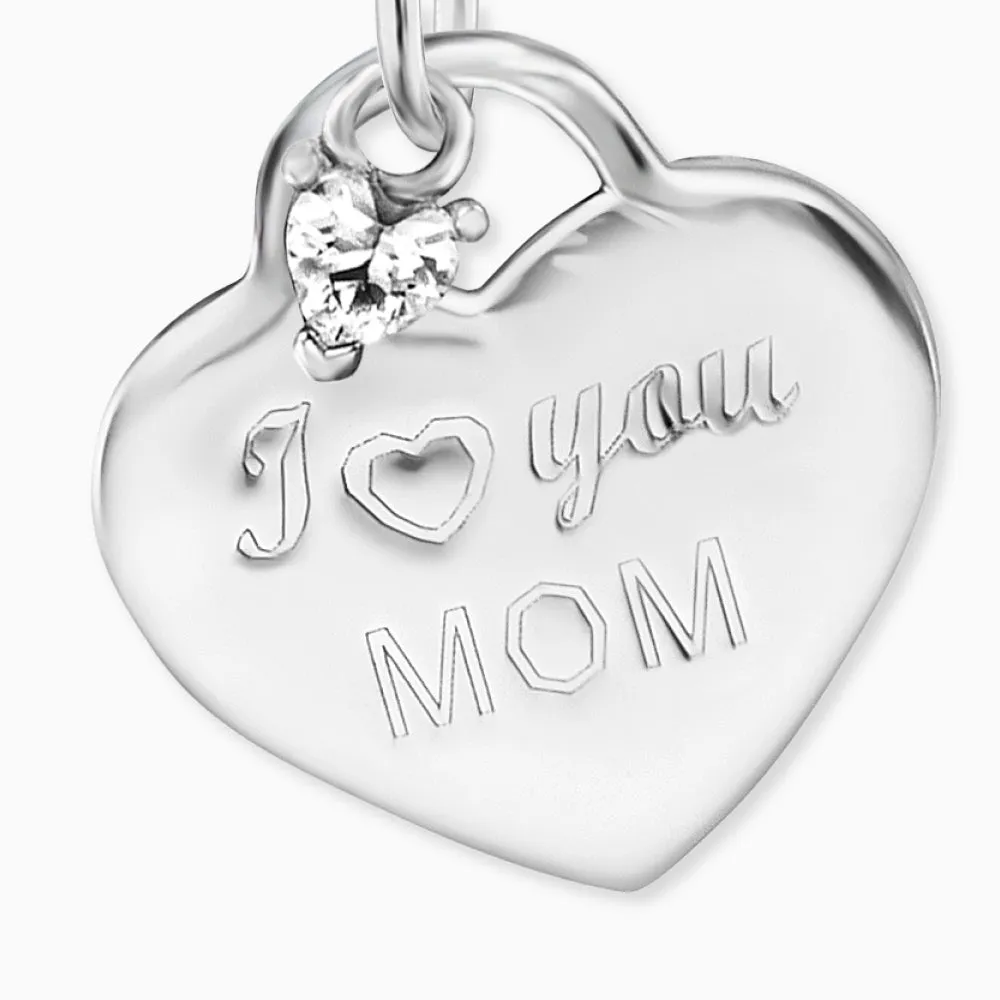 Halskette 925er Silber I Love You Mom mit Zirkonia sold by Engelsrufer product image thumbnail 3