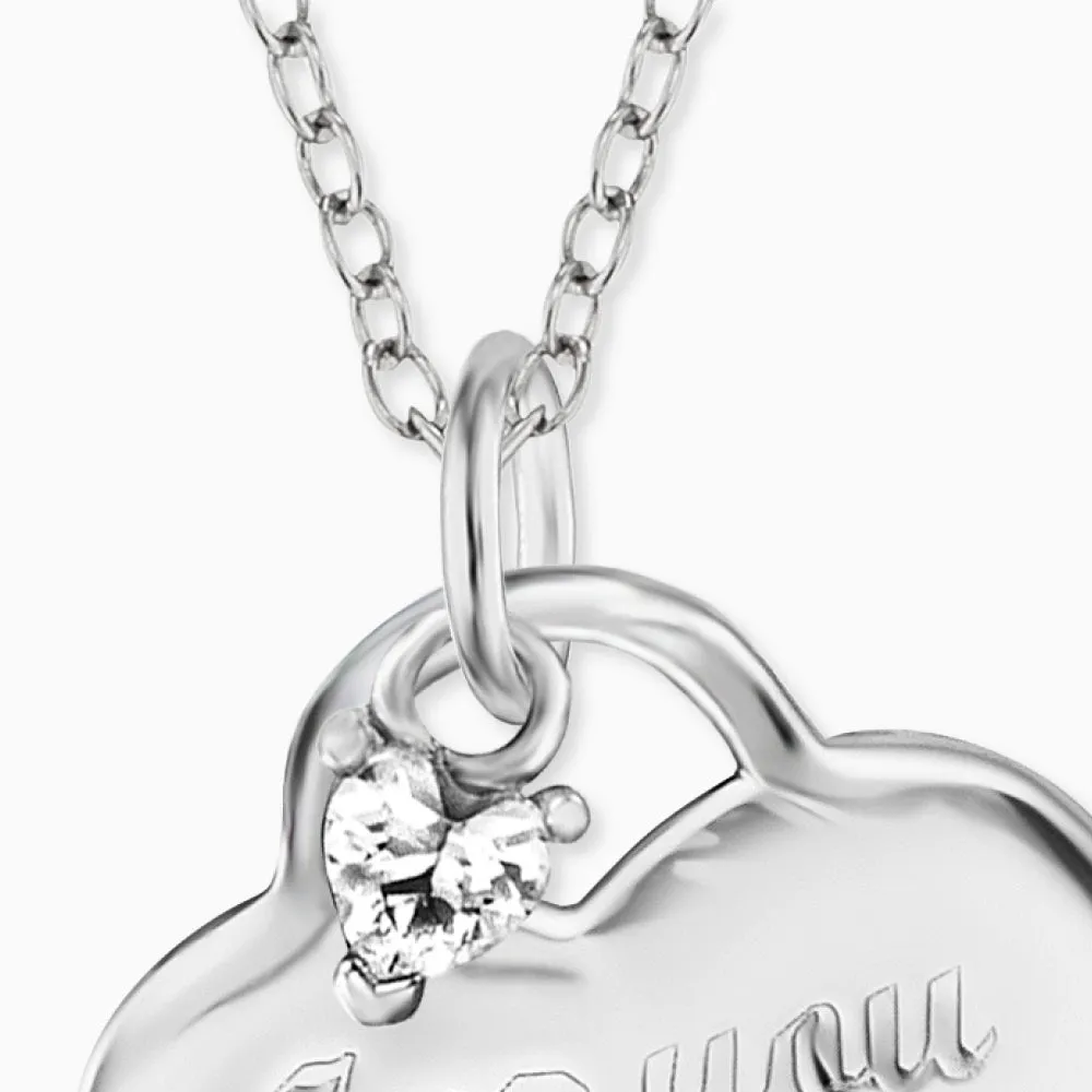 Halskette 925er Silber I Love You Mom mit Zirkonia sold by Engelsrufer product image thumbnail 2