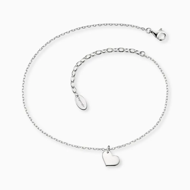 Fußkette 925er Silber Herz sold by Engelsrufer