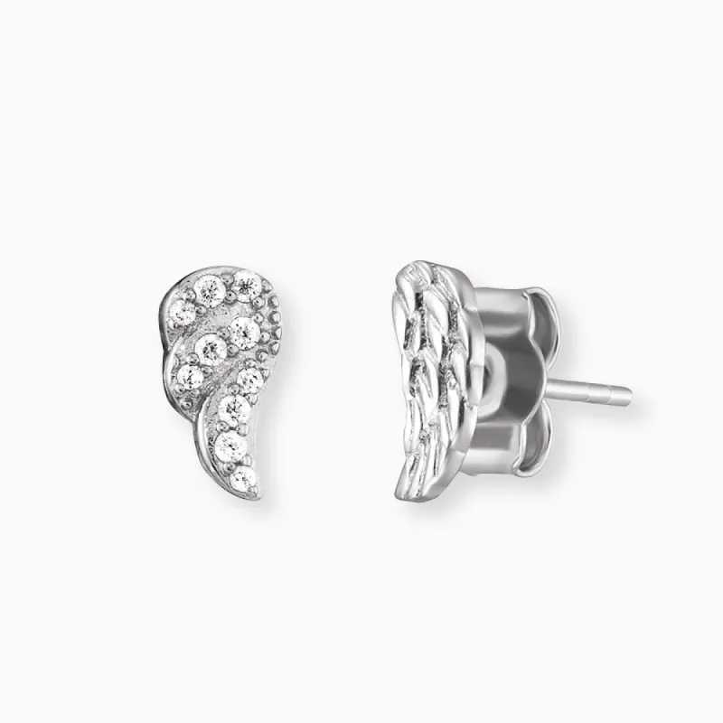 Ohrstecker 925er Silber Flügel mit Zirkonia sold by Engelsrufer