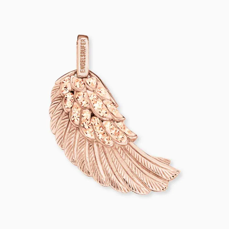 Engelsrufer Anhänger Engels Flügel rosegold mit Kristallen sold by Engelsrufer