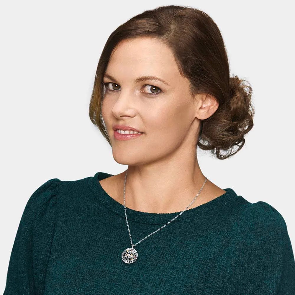 Halskette 925er Silber Lebensbaum Tricolor sold by Engelsrufer product image thumbnail 5