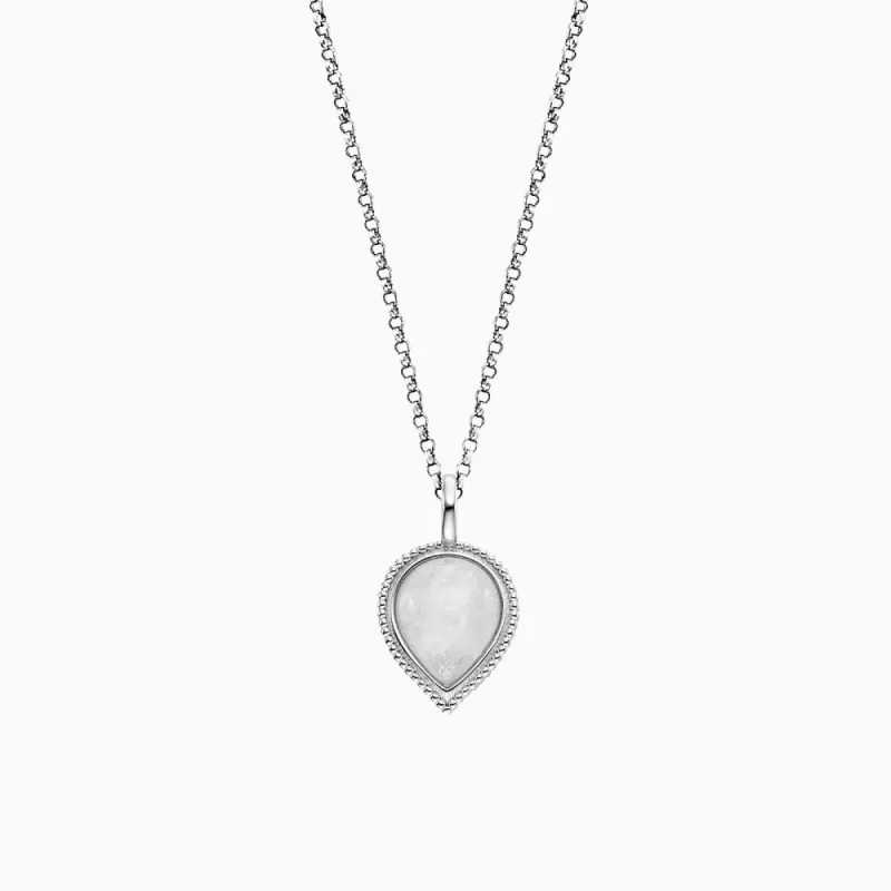 Halskette 925er Silber Pure Moon Drop mit Mondstein sold by Engelsrufer