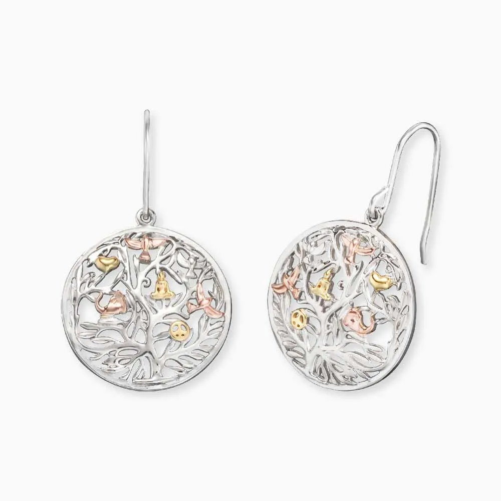 Ohrhänger 925er Silber Lebensbaum Tricolor sold by Engelsrufer