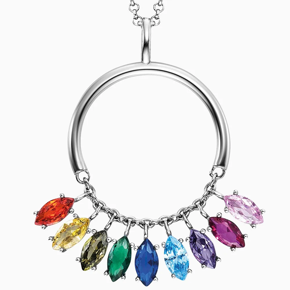 Halskette 925er Silber Flying Stones mit Zirkonia Multicolor sold by Engelsrufer product image thumbnail 2