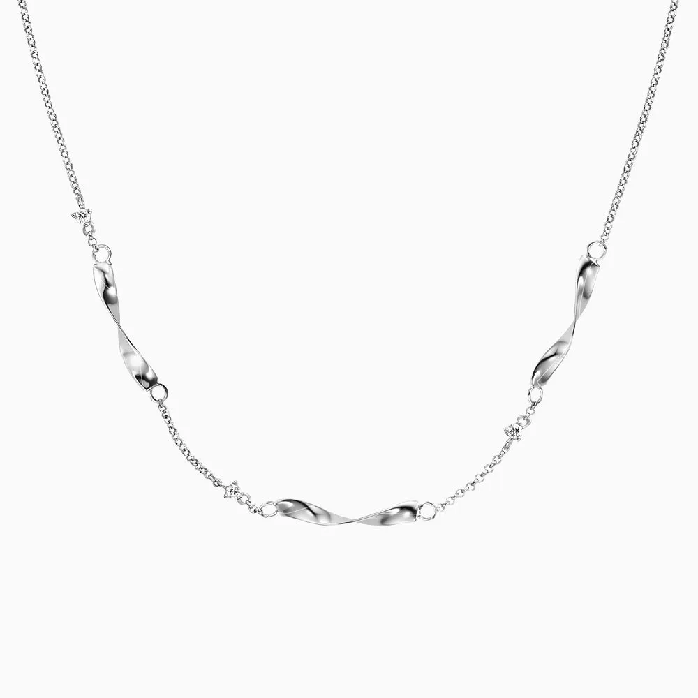 Halskette 925er Silber Twist mit Zirkonia sold by Engelsrufer