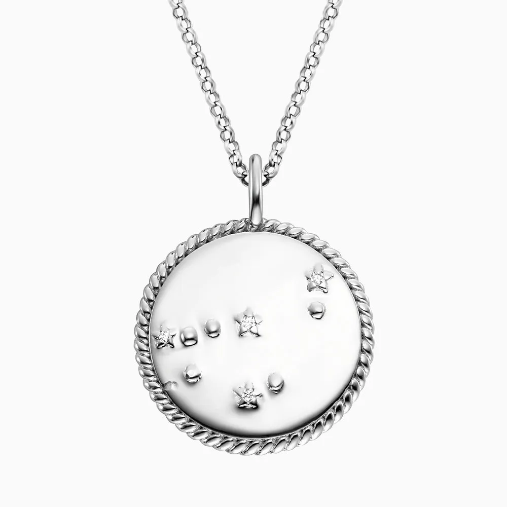 Halskette 925er Silber Steinbock mit Kraftstein Malachit und Zirkonia sold by Engelsrufer product image thumbnail 4