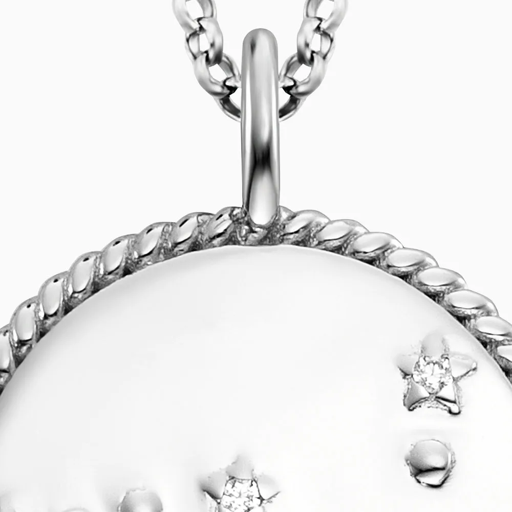 Halskette 925er Silber Steinbock mit Kraftstein Malachit und Zirkonia sold by Engelsrufer product image thumbnail 5