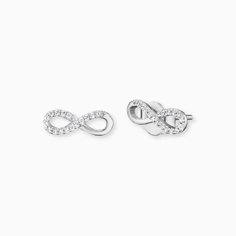 Ohrstecker 925er Silber Infinity mit Zirkonia sold by Engelsrufer