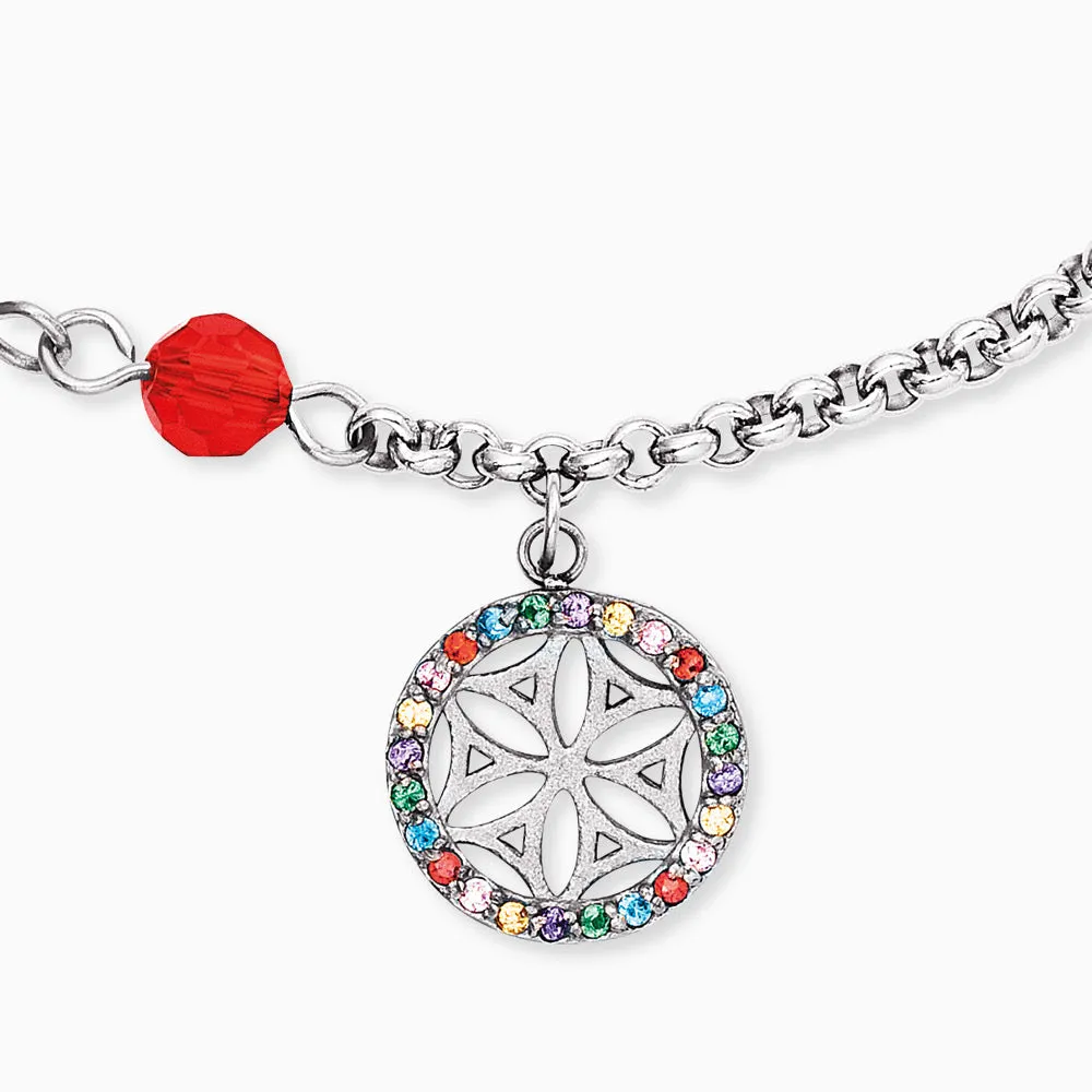 Duo 2 in 1: Armband Edelstahl BOHO Lebensblume mit Zirkonia Multicolor sold by Engelsrufer product image thumbnail 3