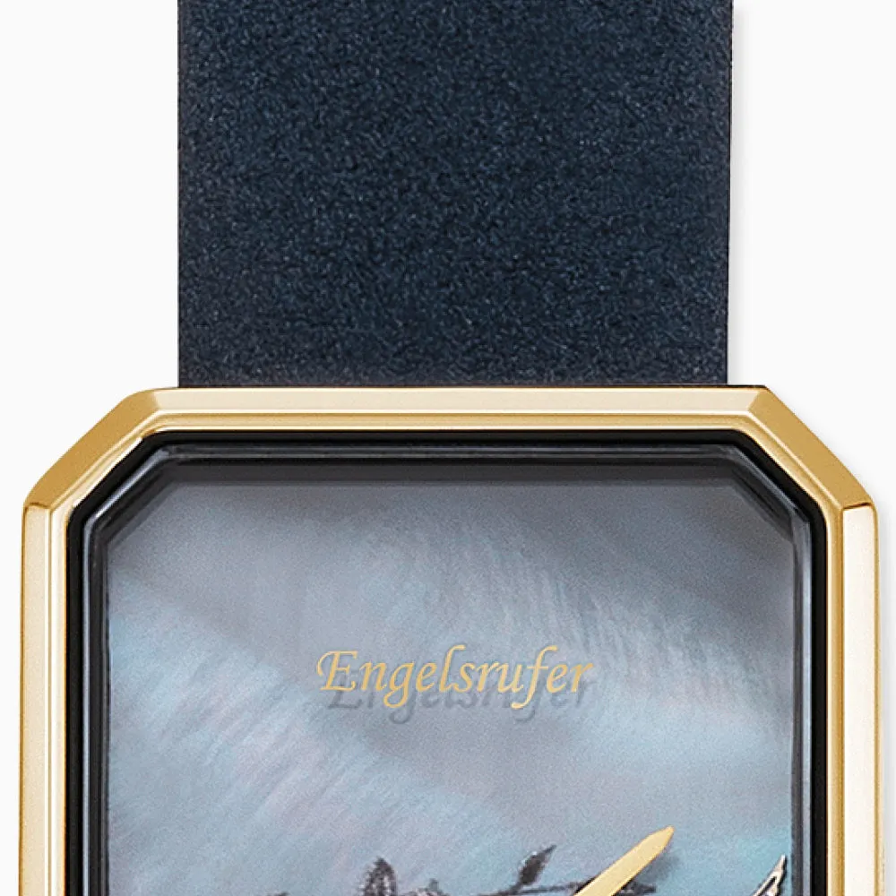 Uhr Edelstahl Blume Gold mit Nubuk Lederband Nachtblau sold by Engelsrufer product image thumbnail 2