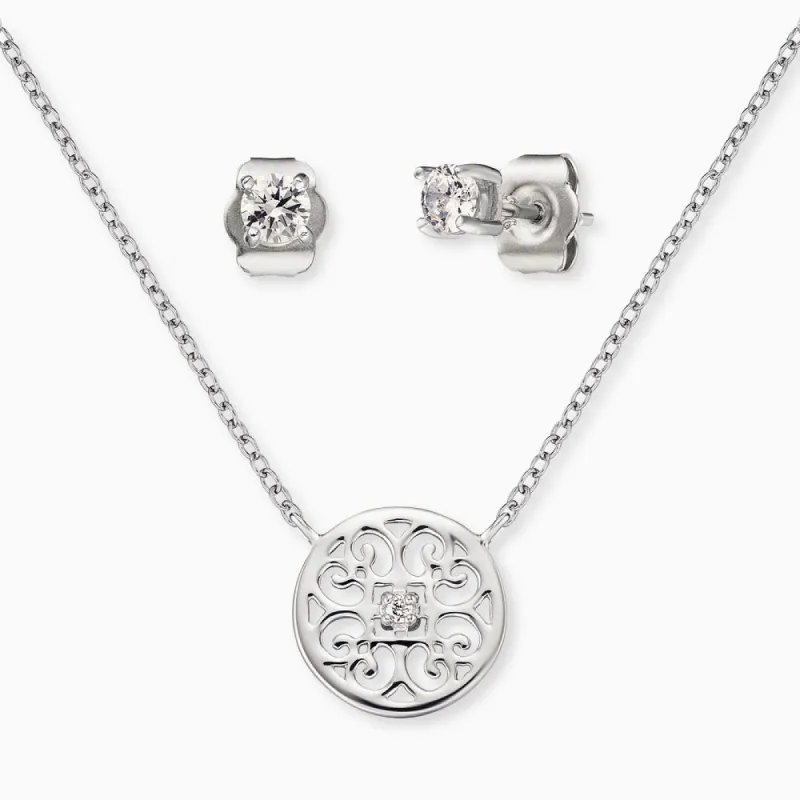 Set Ornament Silber mit Zirkonia sold by Engelsrufer