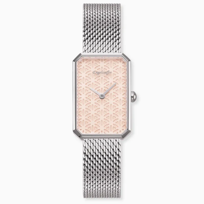 Uhr Edelstahl Lebensblume mit Edelstahl Armband sold by Engelsrufer