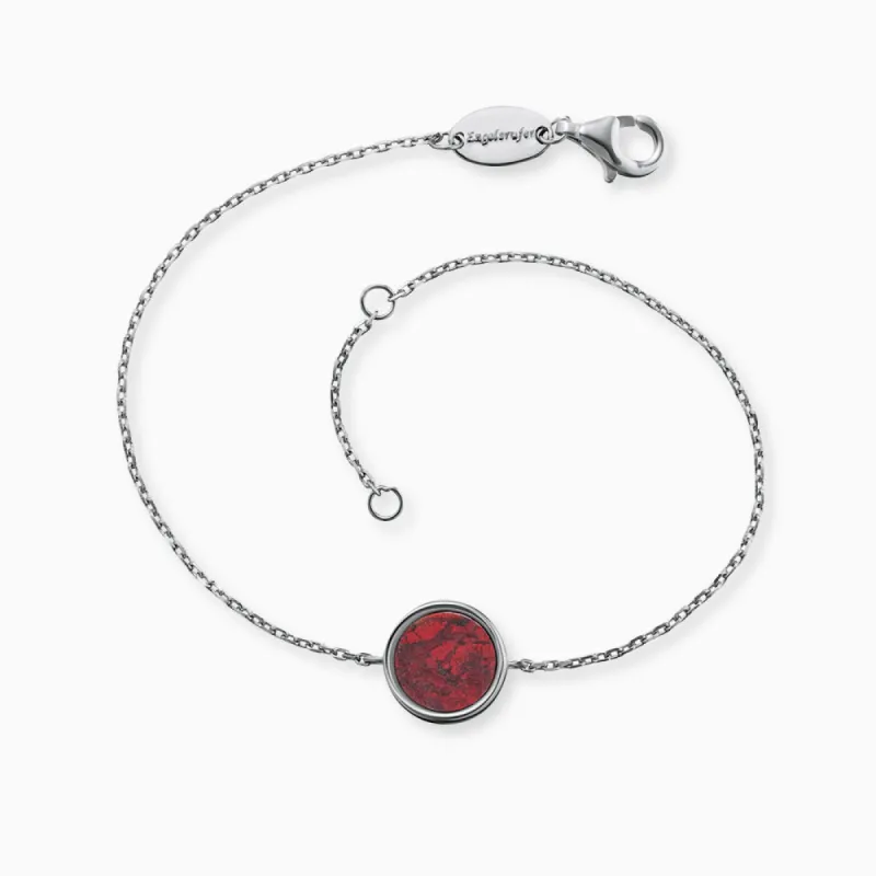Armband 925er Silber mit Kraftstein Roter Jaspis sold by Engelsrufer