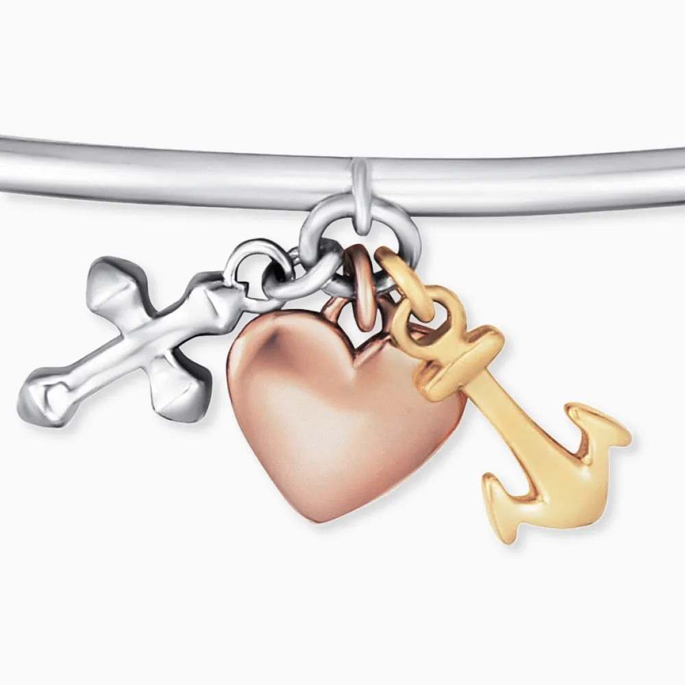 Armreif 925er Silber Glaube Liebe Hoffnung Tricolor sold by Engelsrufer product image thumbnail 2