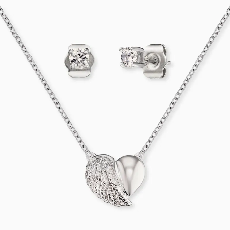 Set Heartwing Silber mit Zirkonia sold by Engelsrufer