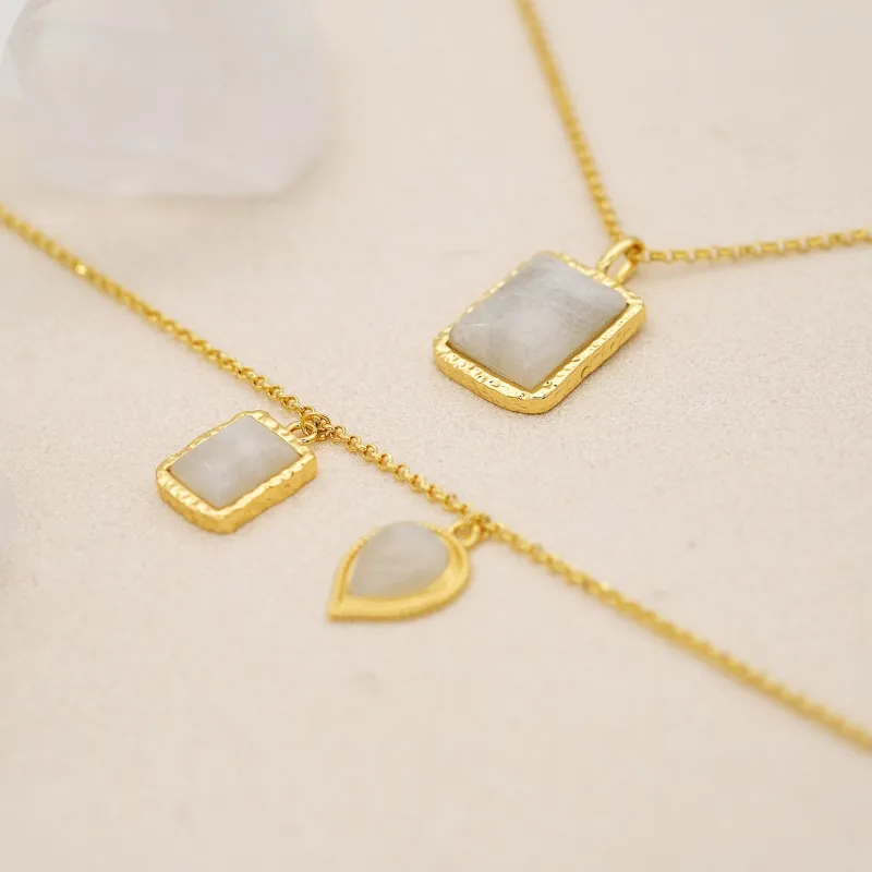 Engelsrufer „Pure Moon“ – Silber-Gold Armband & Mondstein-Halskette sold by Engelsrufer