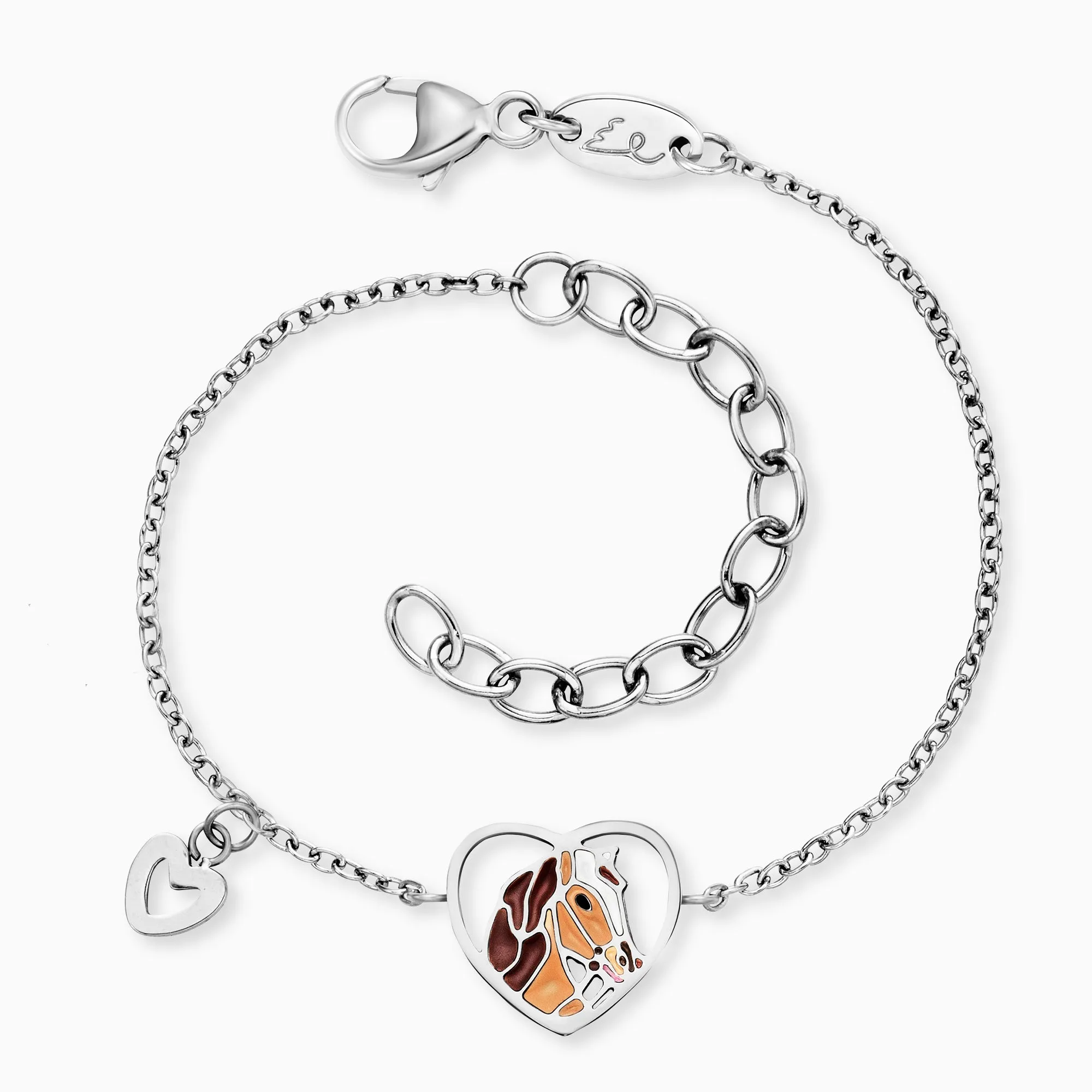 Kinder Armband Edelstahl Pferd mit Emaille sold by Engelsrufer