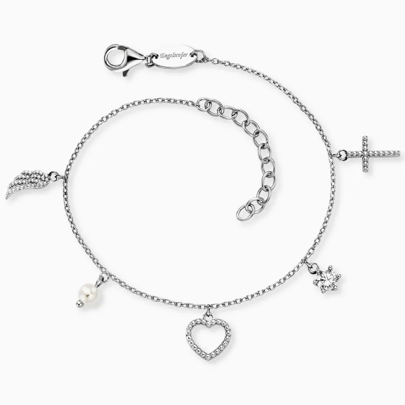 Armband 925er Silber Glaube Liebe Hoffnung mit Zirkonia sold by Engelsrufer