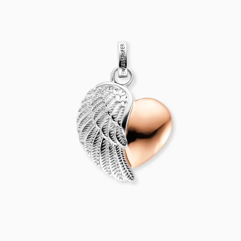 Anhänger 925er Silber Herzflügel Bicolor Roségold sold by Engelsrufer