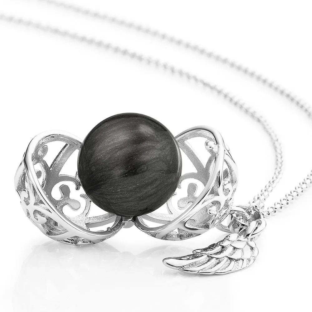 Halskette 925er Silber Engelsrufer mit Klangkugel Grau Größe XS sold by Engelsrufer product image thumbnail 5