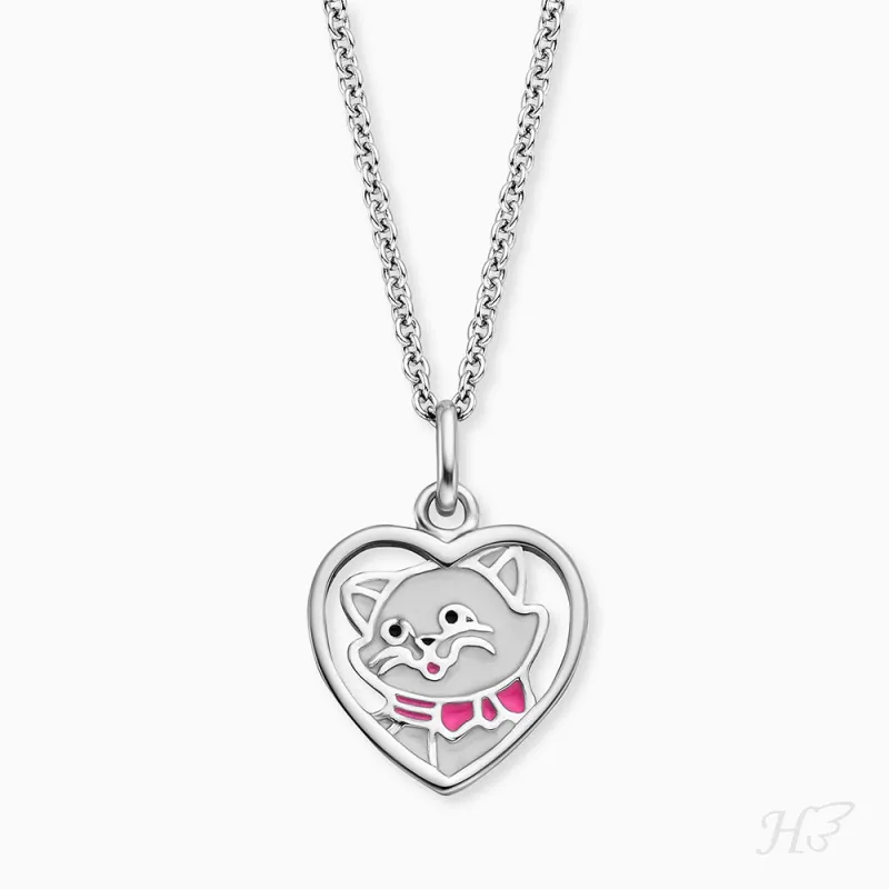 Kinder Halskette 925er Silber Katze mit Emaille sold by Engelsrufer