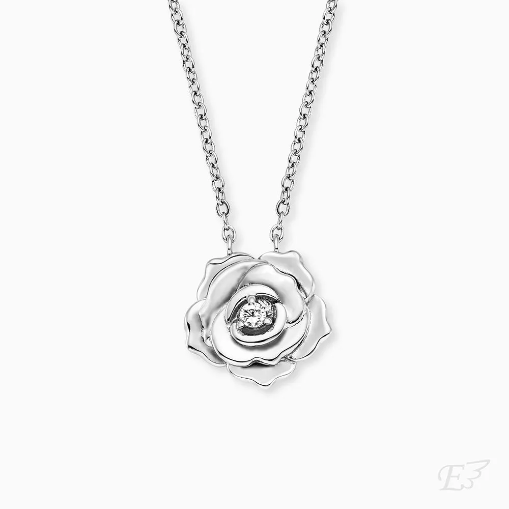 Halskette 925er Silber Rose mit Zirkonia sold by Engelsrufer