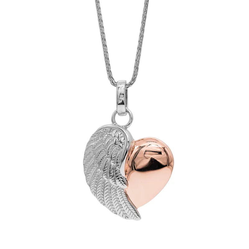 Muttertags-Set „Herzflügel“ – Kette mit Anhänger | Silber rhodiniert sold by Engelsrufer