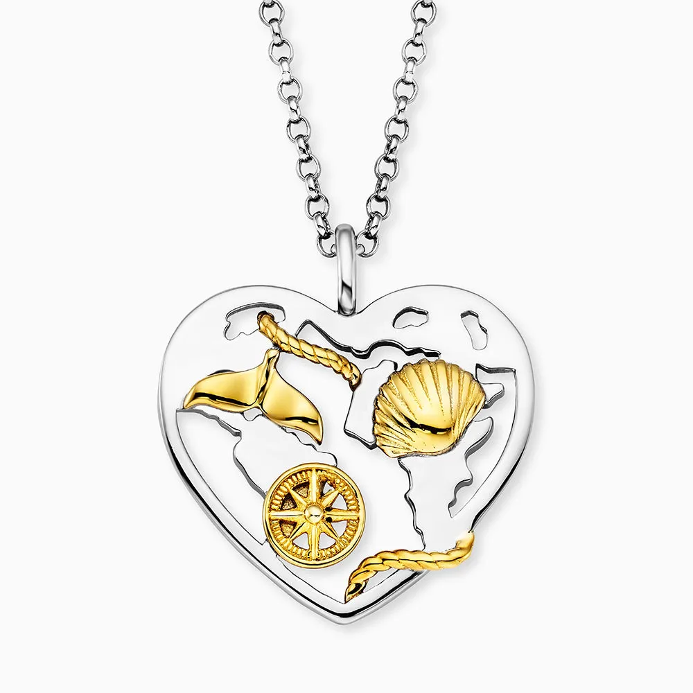 Schmuckset Aloha: Herz Creolen und Halskette sold by Engelsrufer product image thumbnail 3