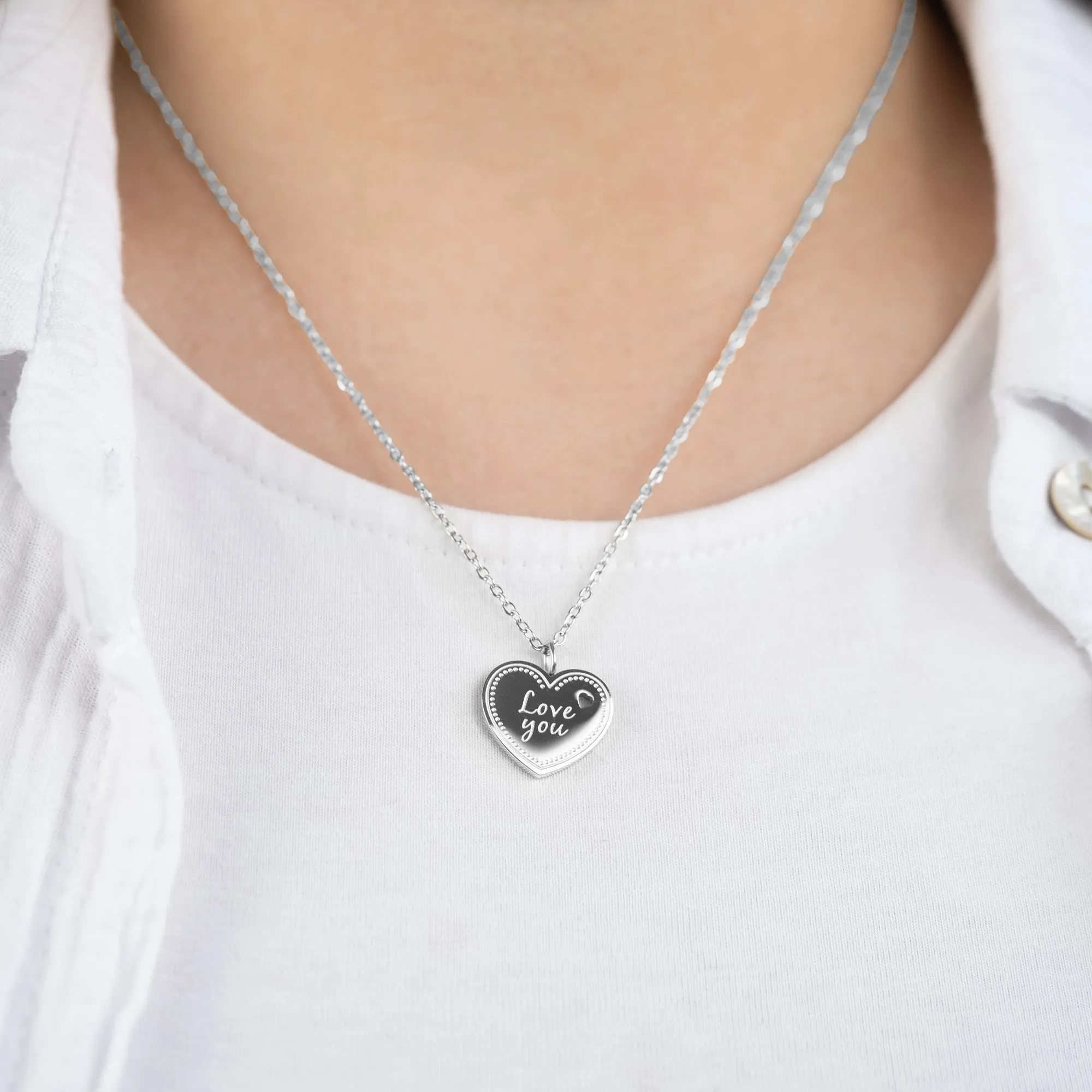Grußkarte Love You mit Halskette Edelstahl Silber sold by Engelsrufer product image thumbnail 3