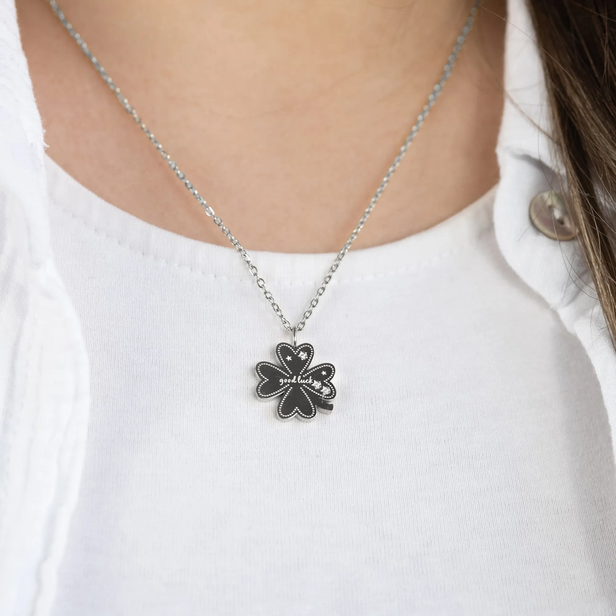 Grußkarte Happiness mit Halskette Edelstahl Silber sold by Engelsrufer product image thumbnail 3