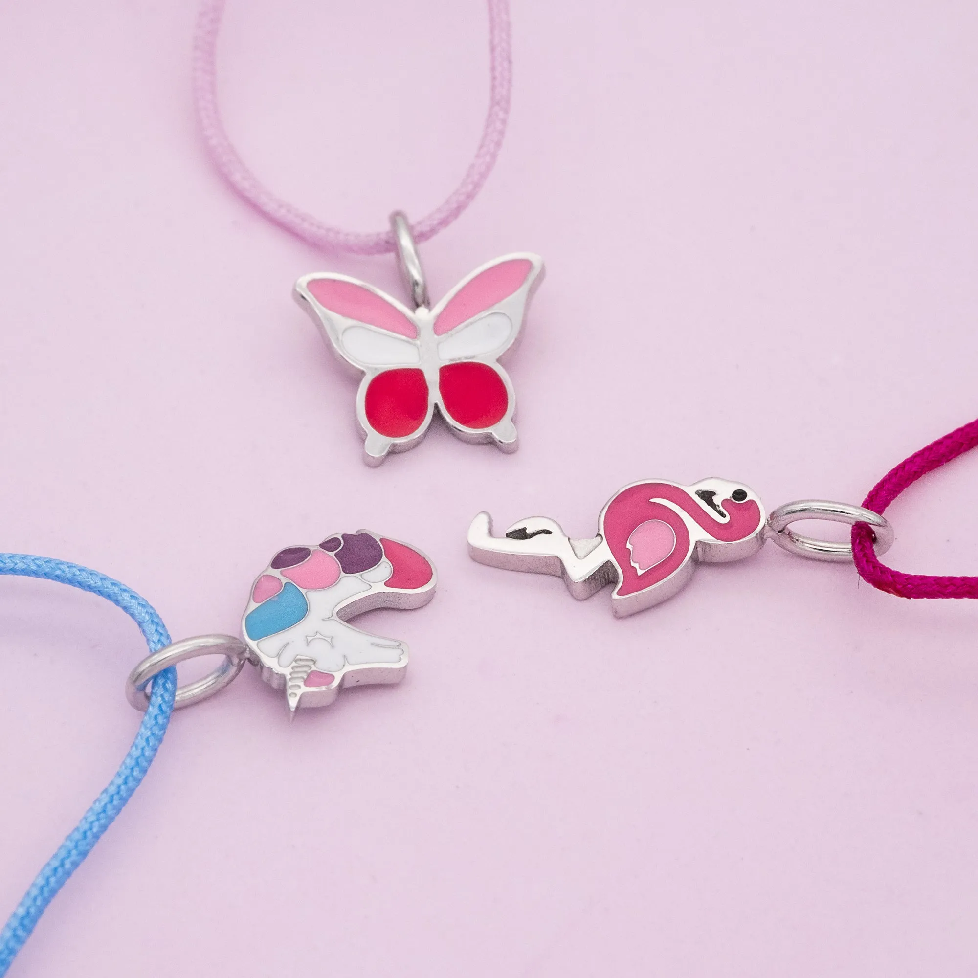 Kinder Armband Schmetterling Edelstahl mit Emaille und Nylon sold by Engelsrufer product image thumbnail 2