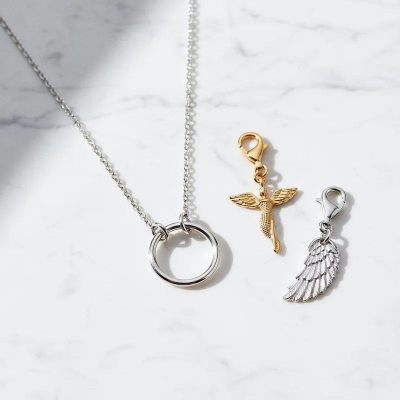 3er Schmuckset 925er Silber Halskette mit Charms sold by Engelsrufer