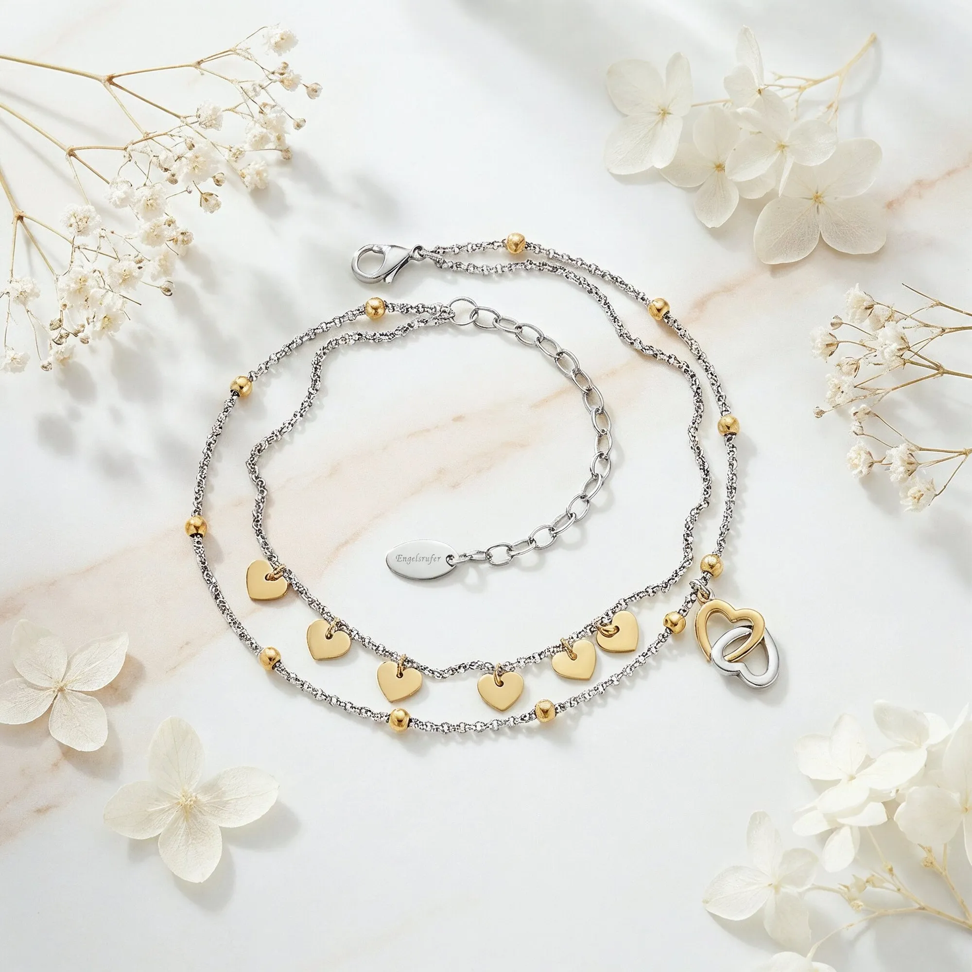 Fußkette Edelstahl Herzen Bicolor sold by Engelsrufer product image thumbnail 3
