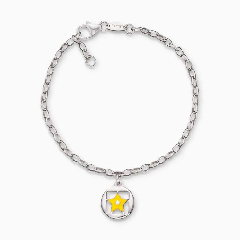 Kinder Armband 925er Silber Stern mit Emaille sold by Engelsrufer