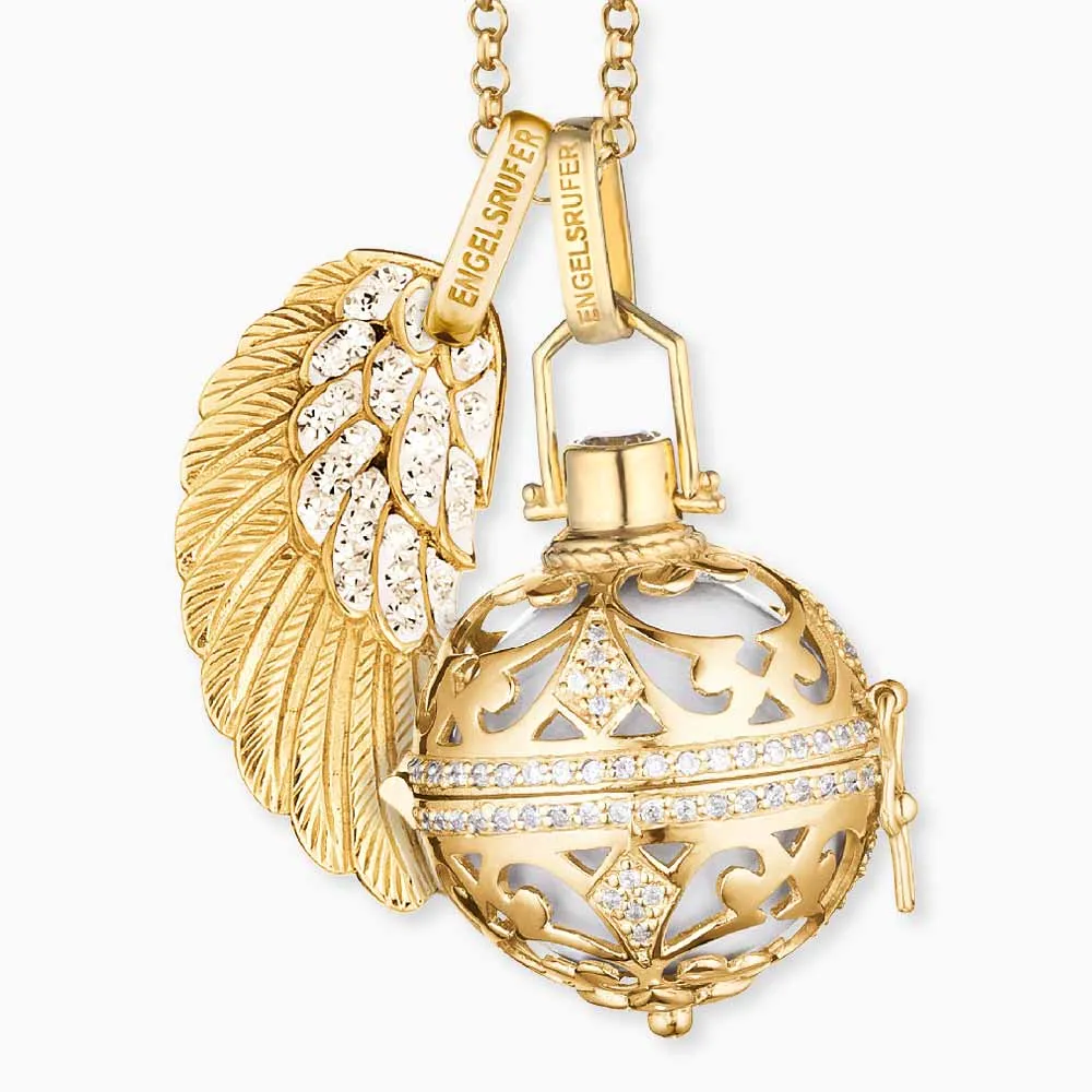 Anhänger 925er Silber Flügel Gold mit Kristallen sold by Engelsrufer product image thumbnail 3