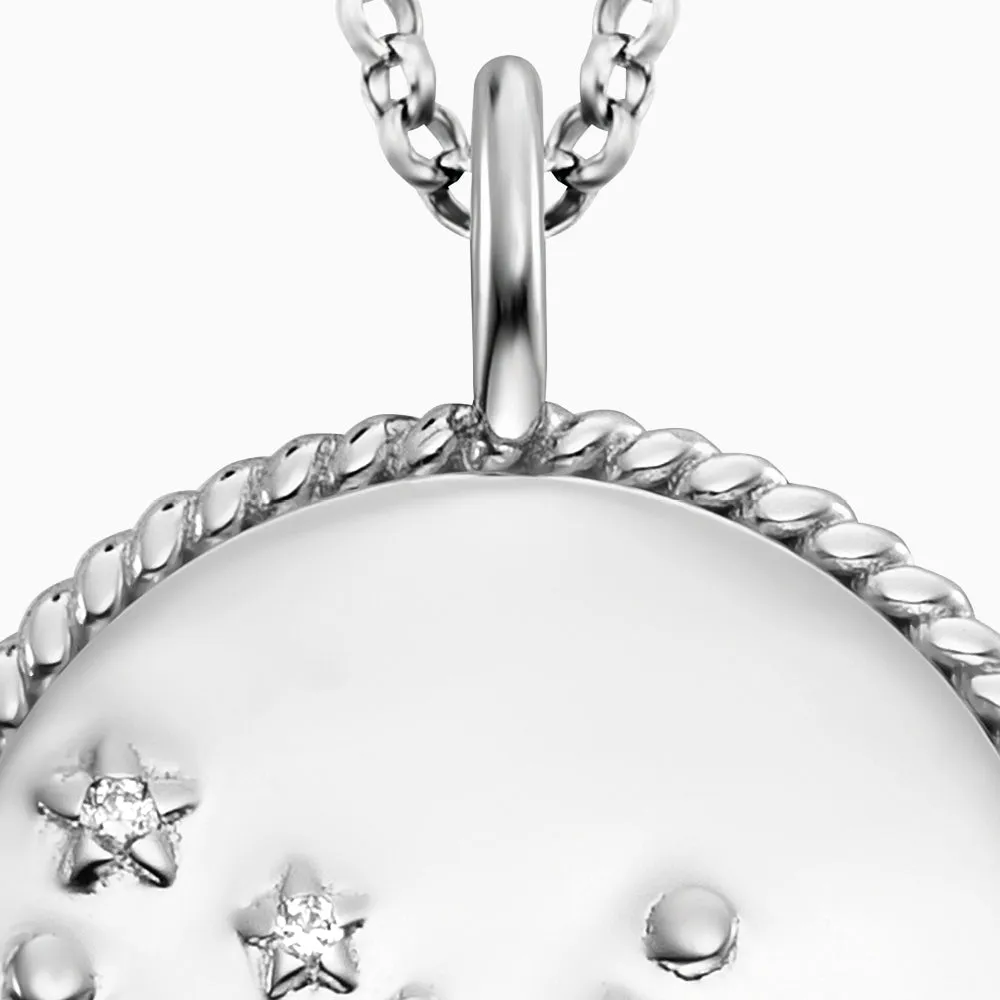 Halskette 925er Silber Jungfrau mit Kraftstein Tigerauge und Zirkonia sold by Engelsrufer product image thumbnail 5