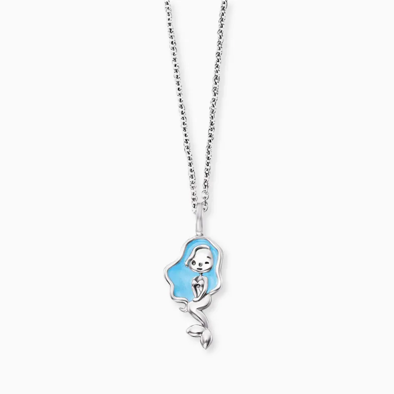 Kinder Halskette 925er Silber Meerjungfrau mit Emaille sold by Engelsrufer